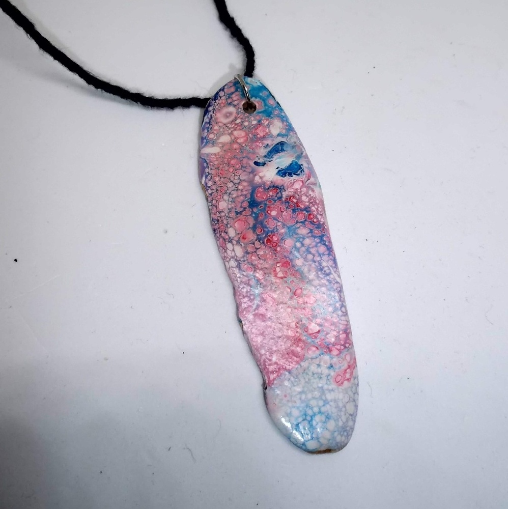 A Soft Daydream Handpainted Driftwood Necklace